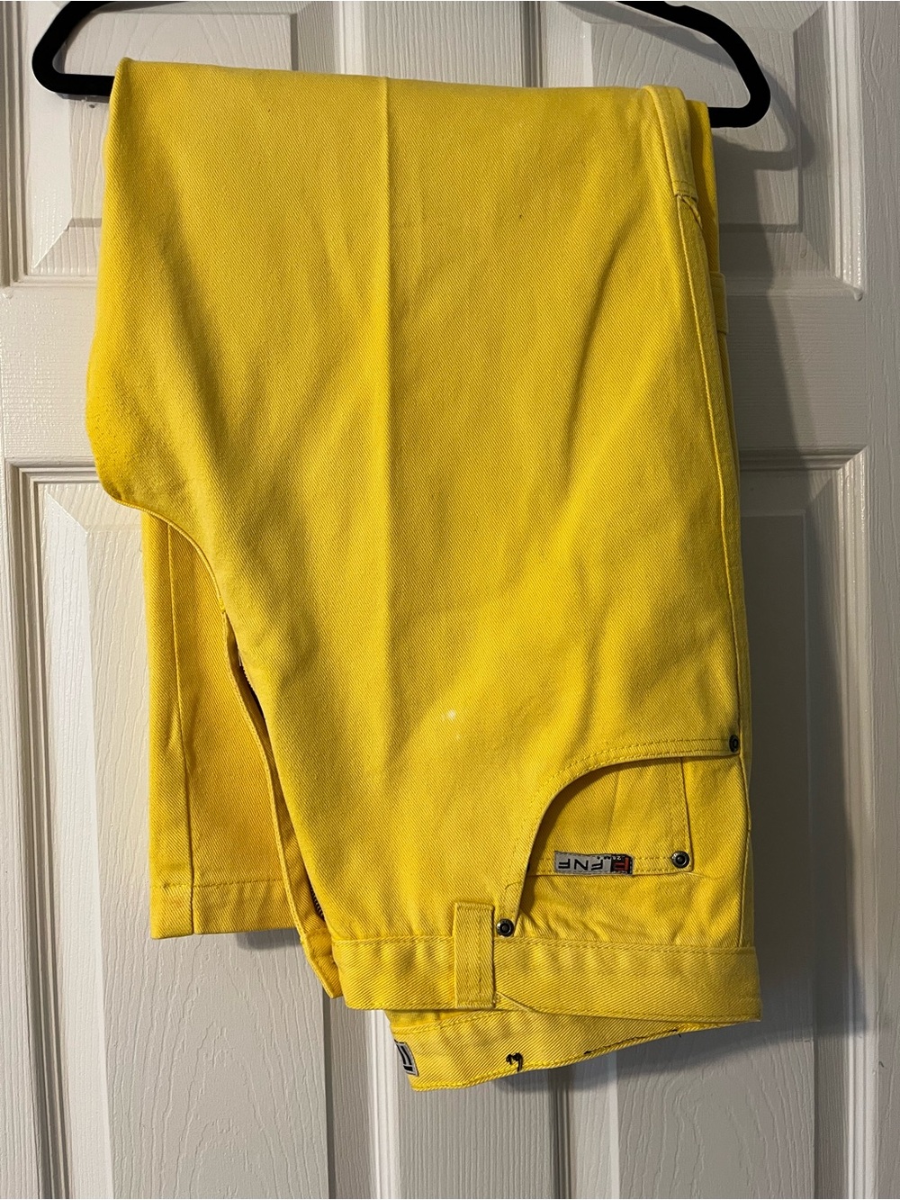 Bright Yellow Vintage Men’s Casual jeans FNF Jeans. Has one blemish shown in pic